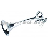 420mm length single zinc chrome trumpet electric air horn with 12V/24V valve for truck